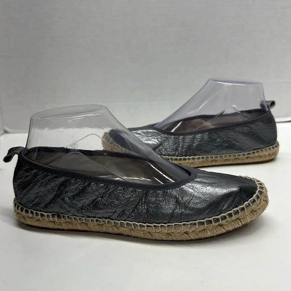 Free People Shoes - Free People FP Maya Espadrille Slip On Ballet Flats Shoes Flat Metallic Silver 8